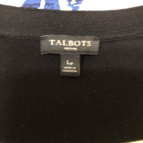 Size LP three-quarter sleeve black and white striped shirt. - Picture 8 of 9